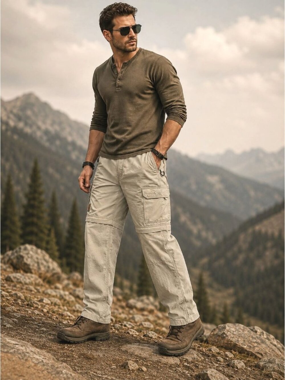 The North Face Size L Beige Vintage 2006 Convertible Cargo Pants Gorpcore Hiking